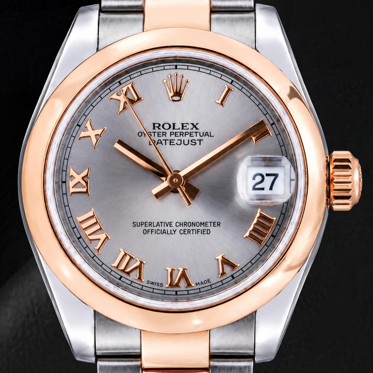 Rolex Datejust 178241 31mm Gray Roman Dial Two Tone Watch