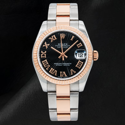 Rolex Datejust 178271 Black Roman Dial 31mm Two Tone Watch