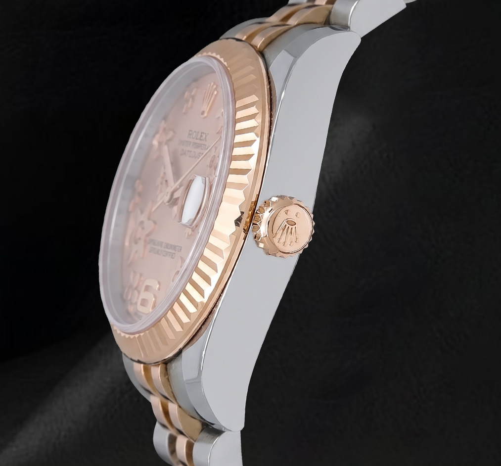 Rolex Datejust 178271 Salmon Floral Dial 31mm Two Tone Watch