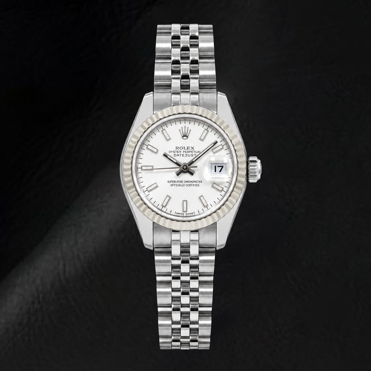 Rolex Datejust 179174 26mm Silver Luminous Stick Dial Stainless Steel Watch