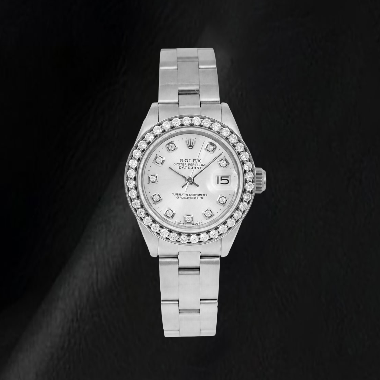 Rolex Datejust 69160 26mm Silver Diamond Dial Stainless Steel Watch