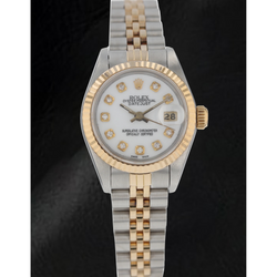 Rolex Datejust 26 mm White Diamond Dial Jubilee Bracelet Two Tone Watch