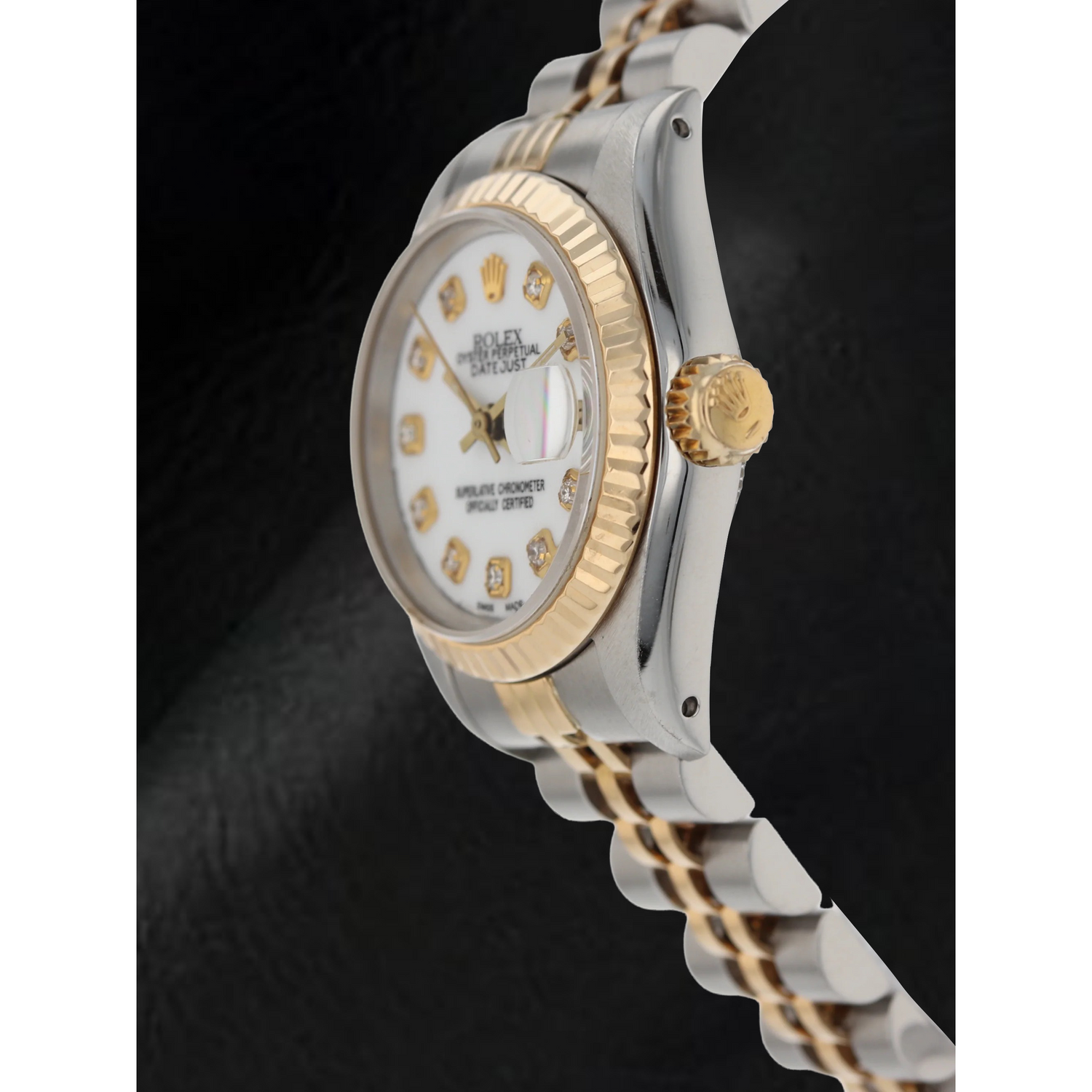 Rolex Datejust 26 mm White Diamond Dial Jubilee Bracelet Two Tone Watch