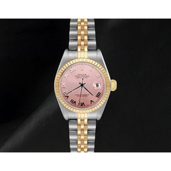 Rolex Datejust 26mm 2002 Year Roman Dial Two Tone Women's Watch