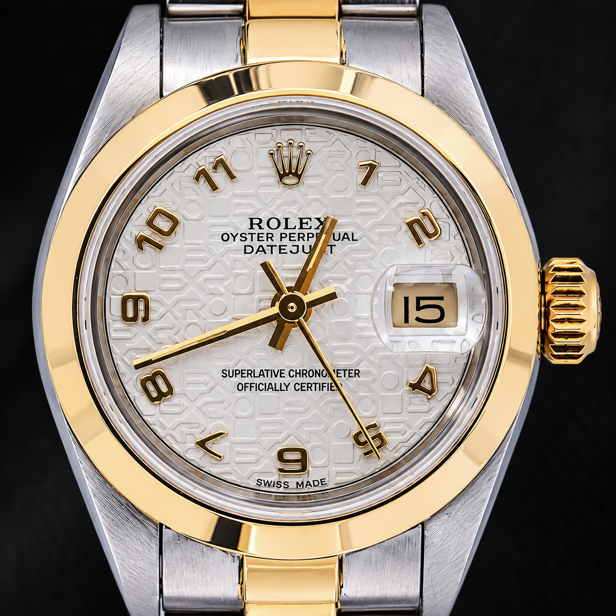 Rolex Datejust 26mm 69173 Ivory Arabic Jubilee Dial Two Tone Oyster Bracelet Watch