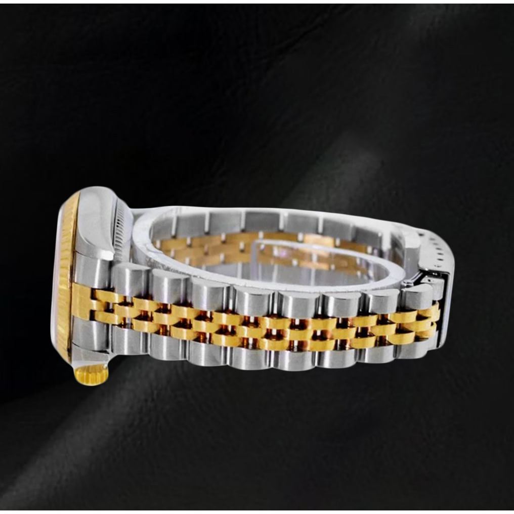 Rolex Datejust 26mm Mother Of Pearl Diamond Dial 2002 Year Two Tone Watch