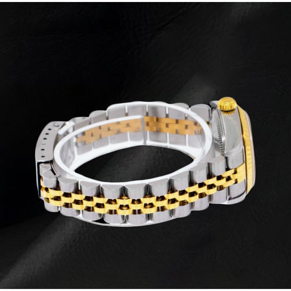 Rolex Datejust 26mm Mother Of Pearl Diamond Dial 2002 Year Two Tone Watch