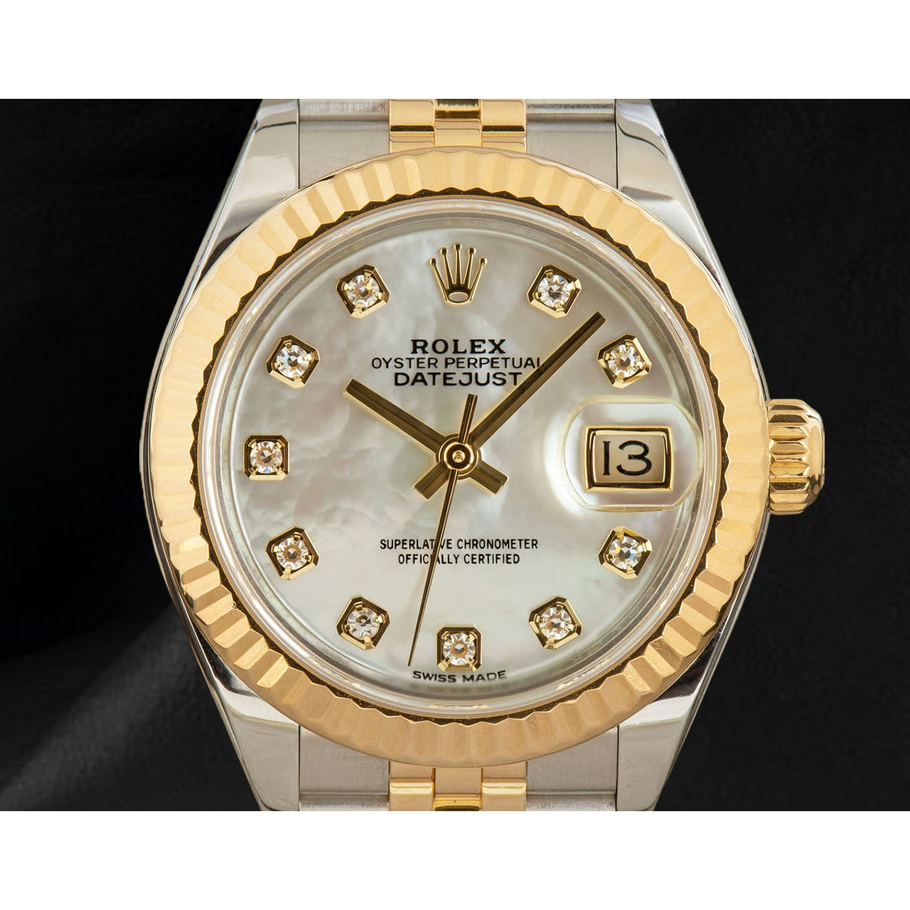 Rolex Datejust 279173 Mother of Pearl Diamond Dial 28 mm Women Watch