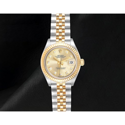 Rolex Datejust 28 mm Stainless Steel and Yellow Gold Diamond Ladies Watch 279173