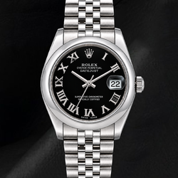 Rolex Datejust 31mm 178240 Black Roman Dial Stainless Steel Watch