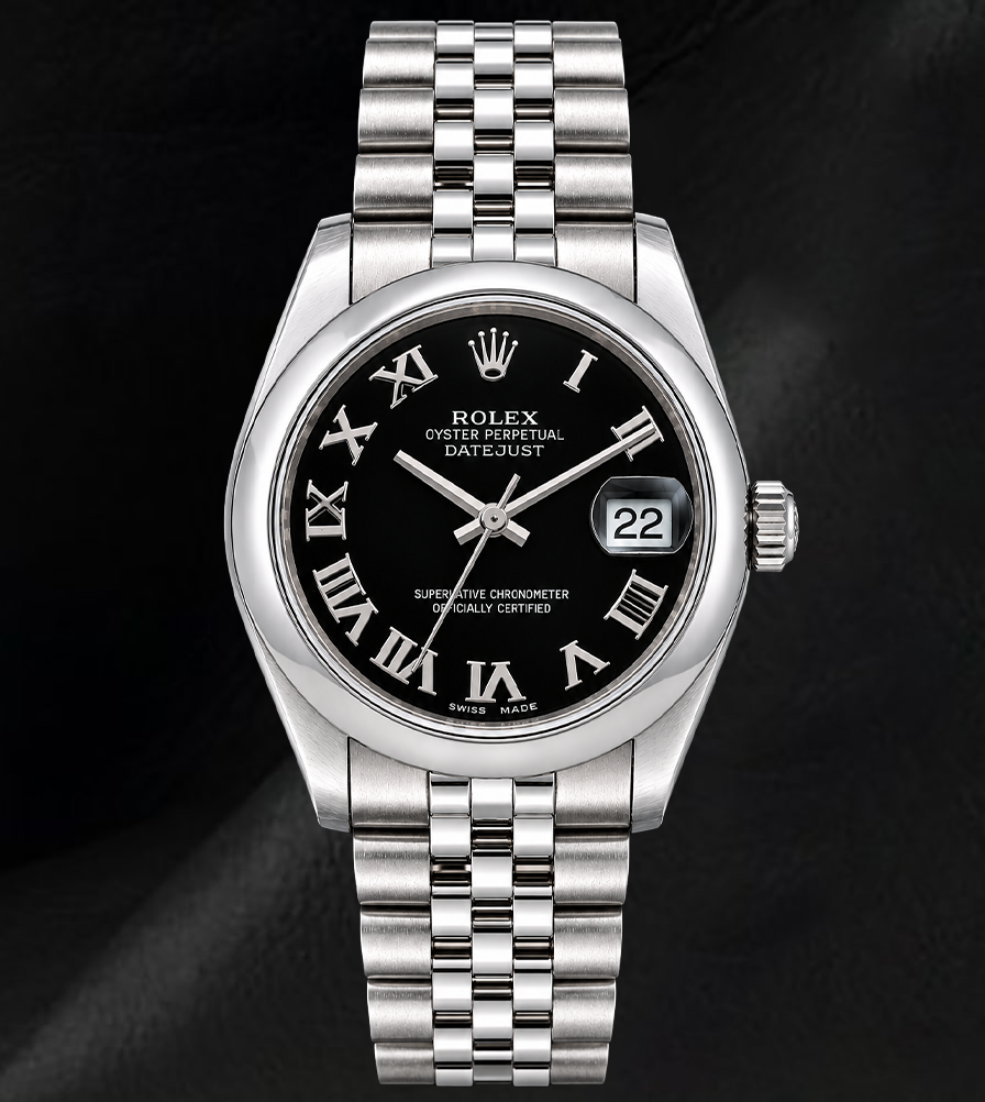 Rolex Datejust 31mm 178240 Black Roman Dial Stainless Steel Watch