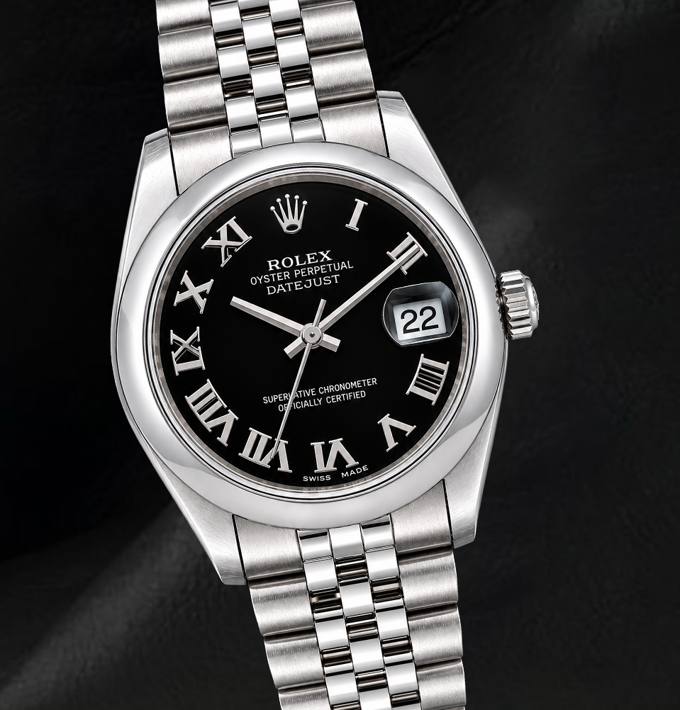 Rolex Datejust 31mm 178240 Black Roman Dial Stainless Steel Watch
