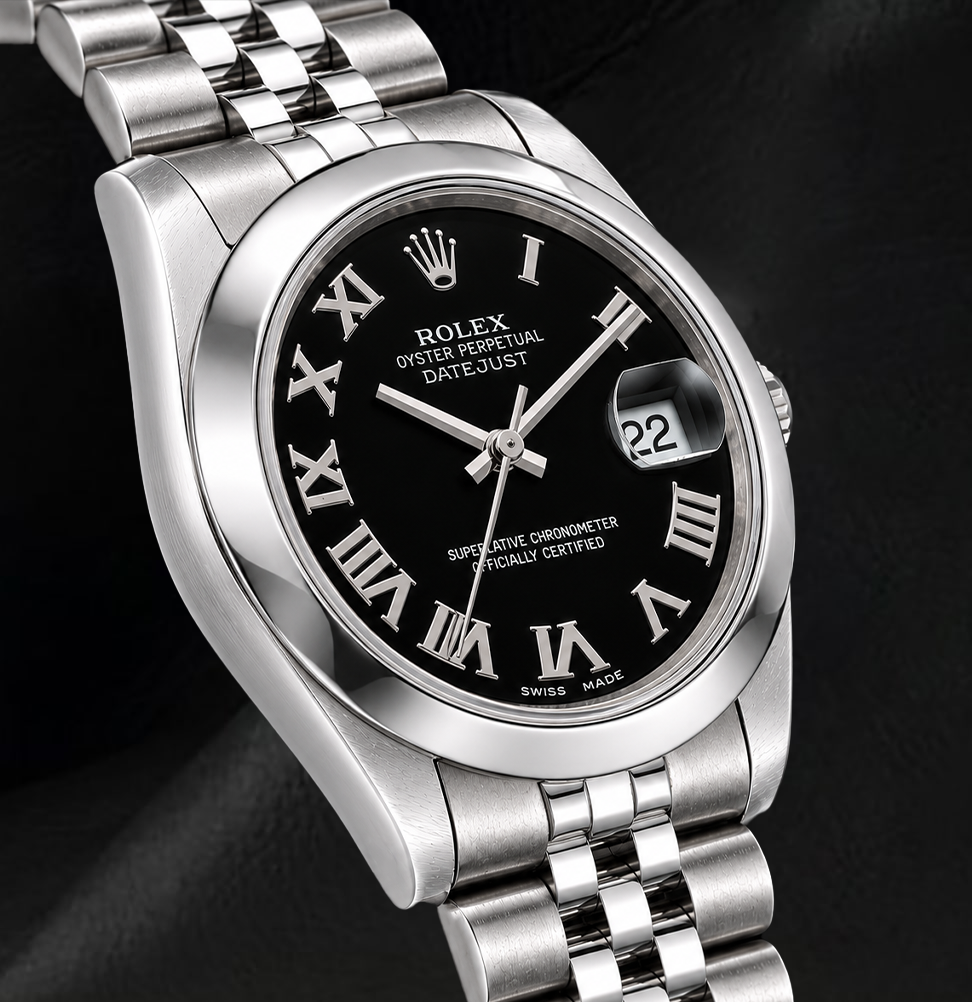 Rolex Datejust 31mm 178240 Black Roman Dial Stainless Steel Watch
