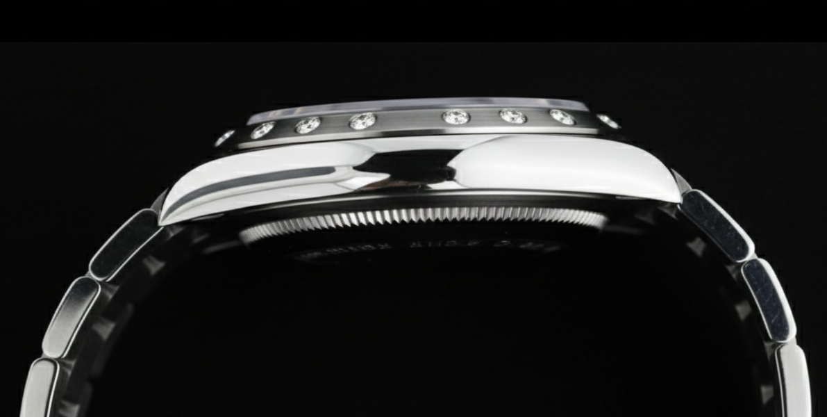 Rolex Datejust 31mm Black Roman Diamond Stainless Steel Women's Watch