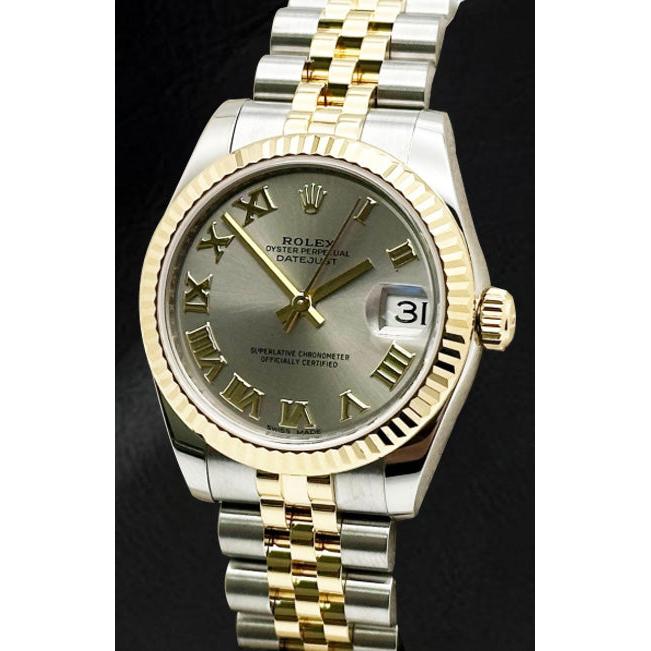 Gemstone Rolex in Two Tone – side view