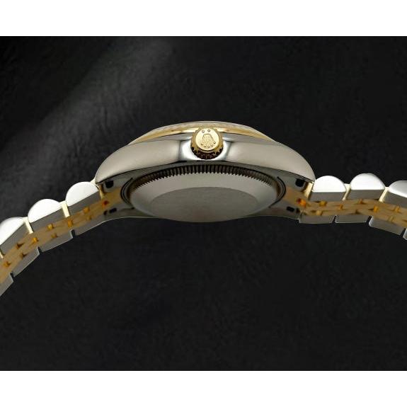 Earth-Mined Gemstone Rolex – profile view