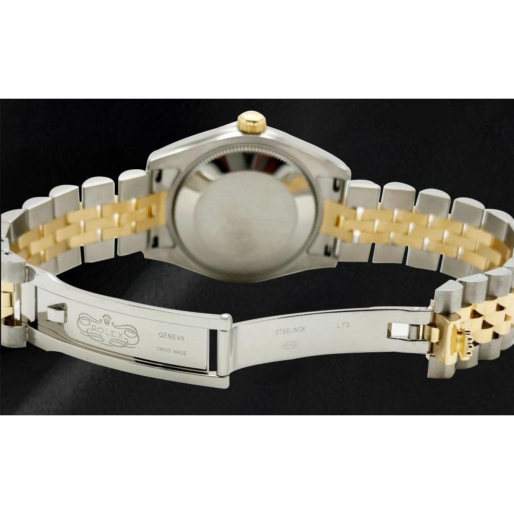 Gemstone Rolex in Two Tone – top view