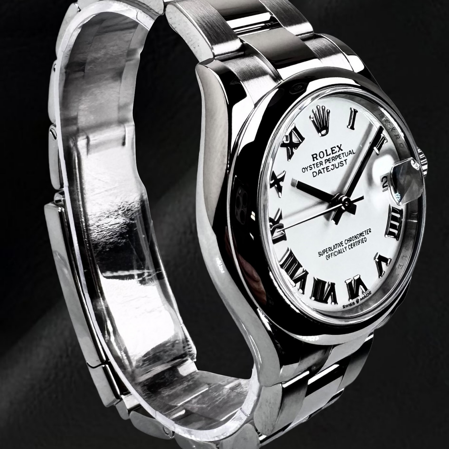 Rolex Datejust 31mm White Roman Dial Ladies Steel Watch