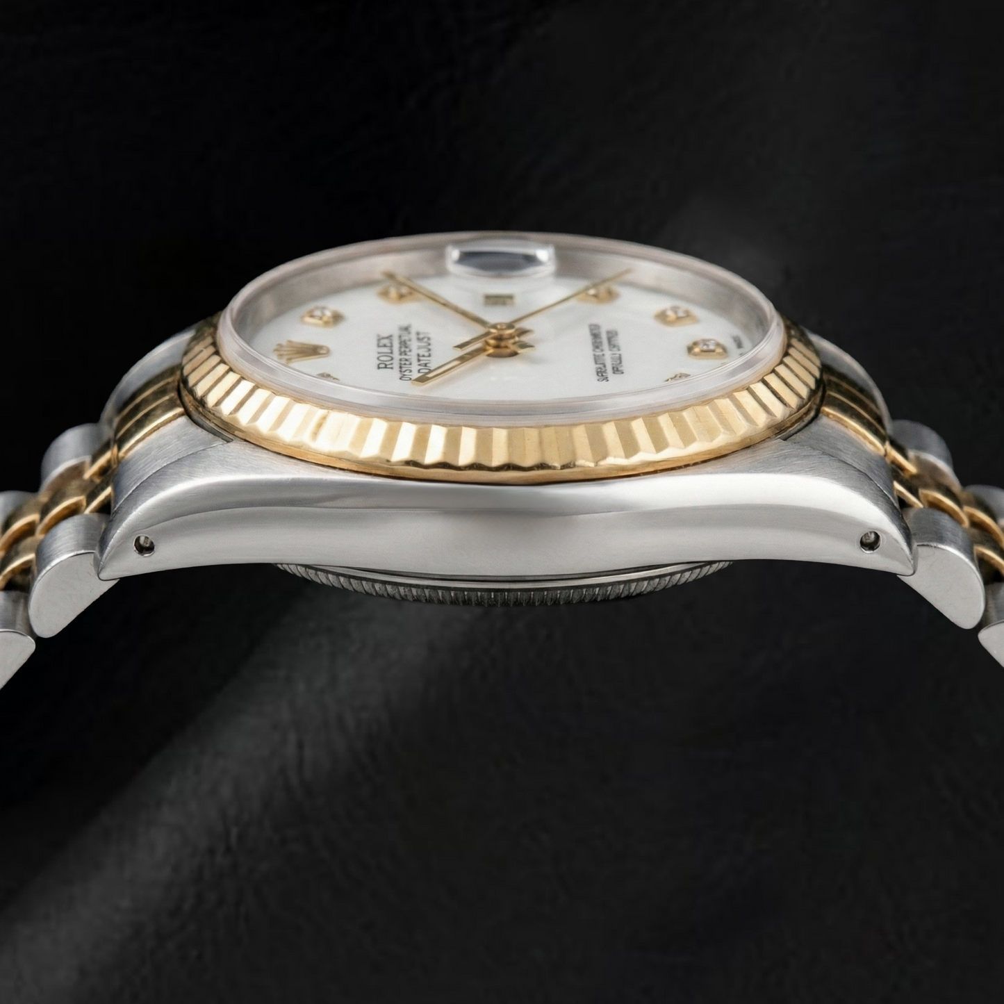 Rolex Datejust 36 mm White Diamond Dial Two Tone Watch