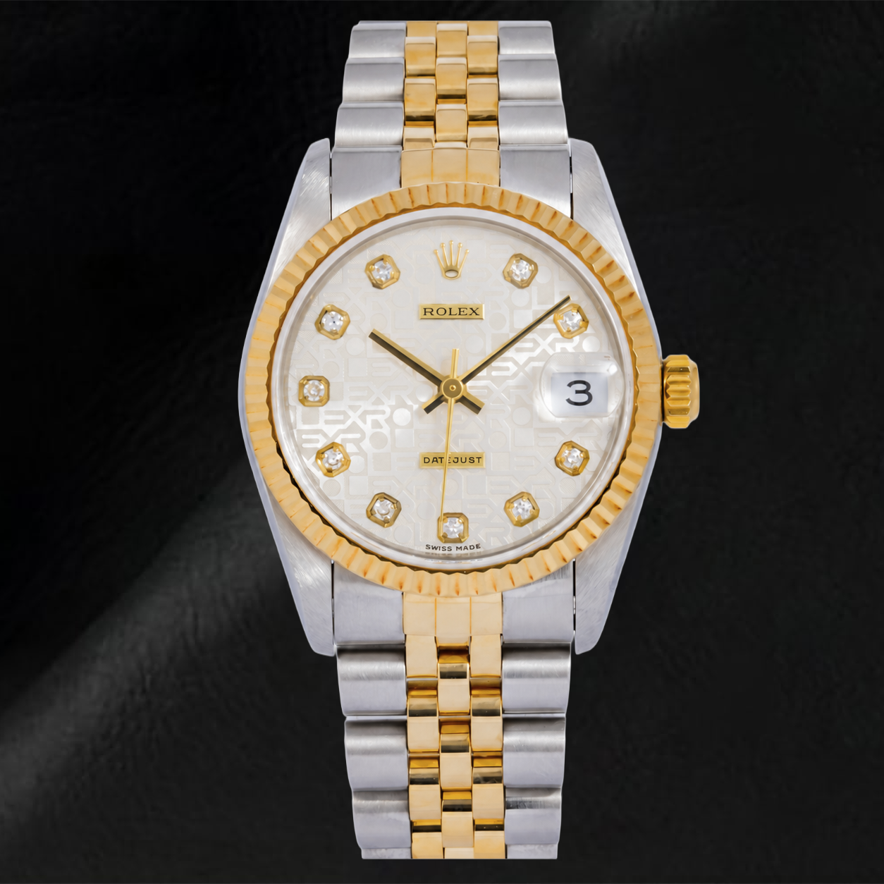 Rolex Datejust 6824 31mm Silver Jubilee Diamond Dial Two Tone Jubilee Bracelet Watch