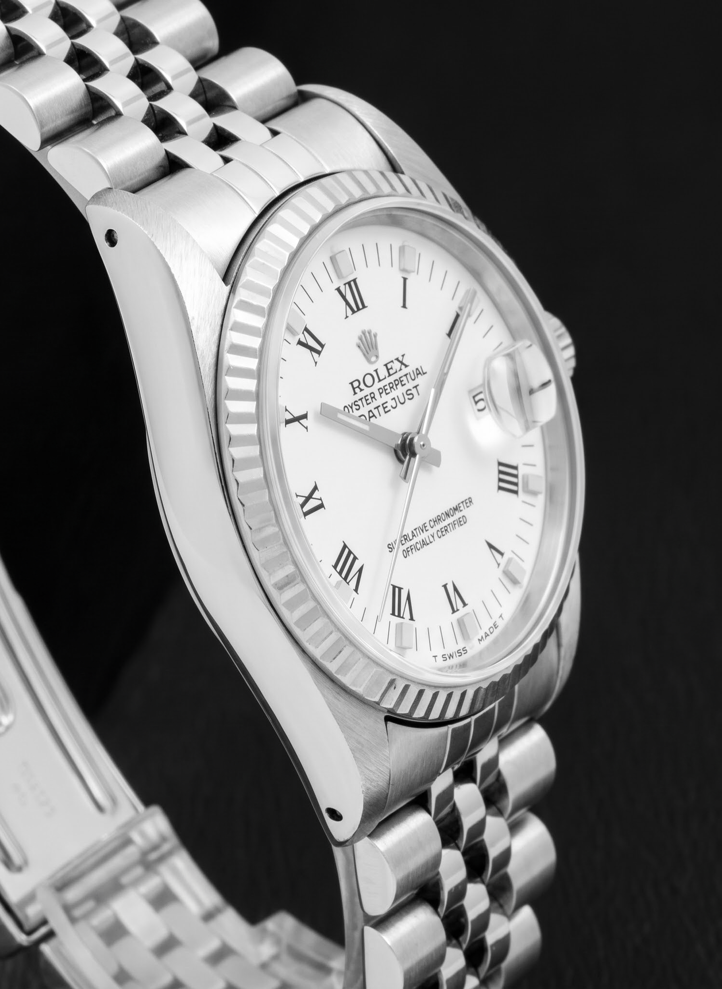Rolex Datejust 68274 31mm White Roman Dial Stainless Steel Jubilee Bracelet Watch