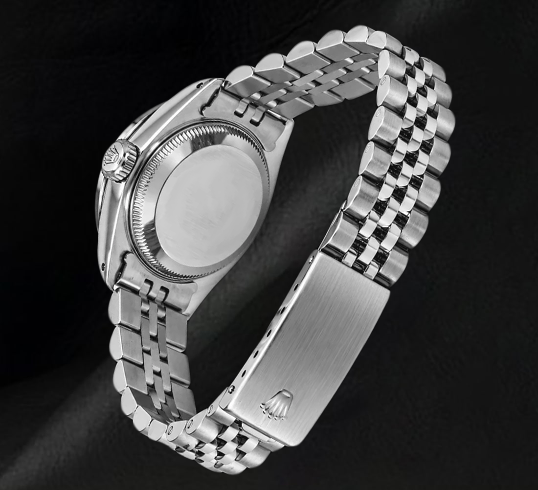 Rolex Datejust 6916 26mm Black Mother of Pearl Diamond Dial Stainless Steel Watch
