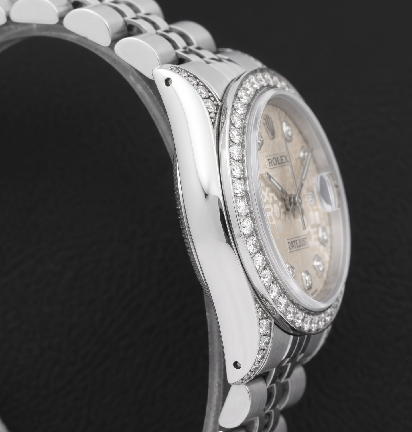 Rolex Datejust 6916 26mm Ivory Jubilee Diamond Dial Stainless Steel Watch