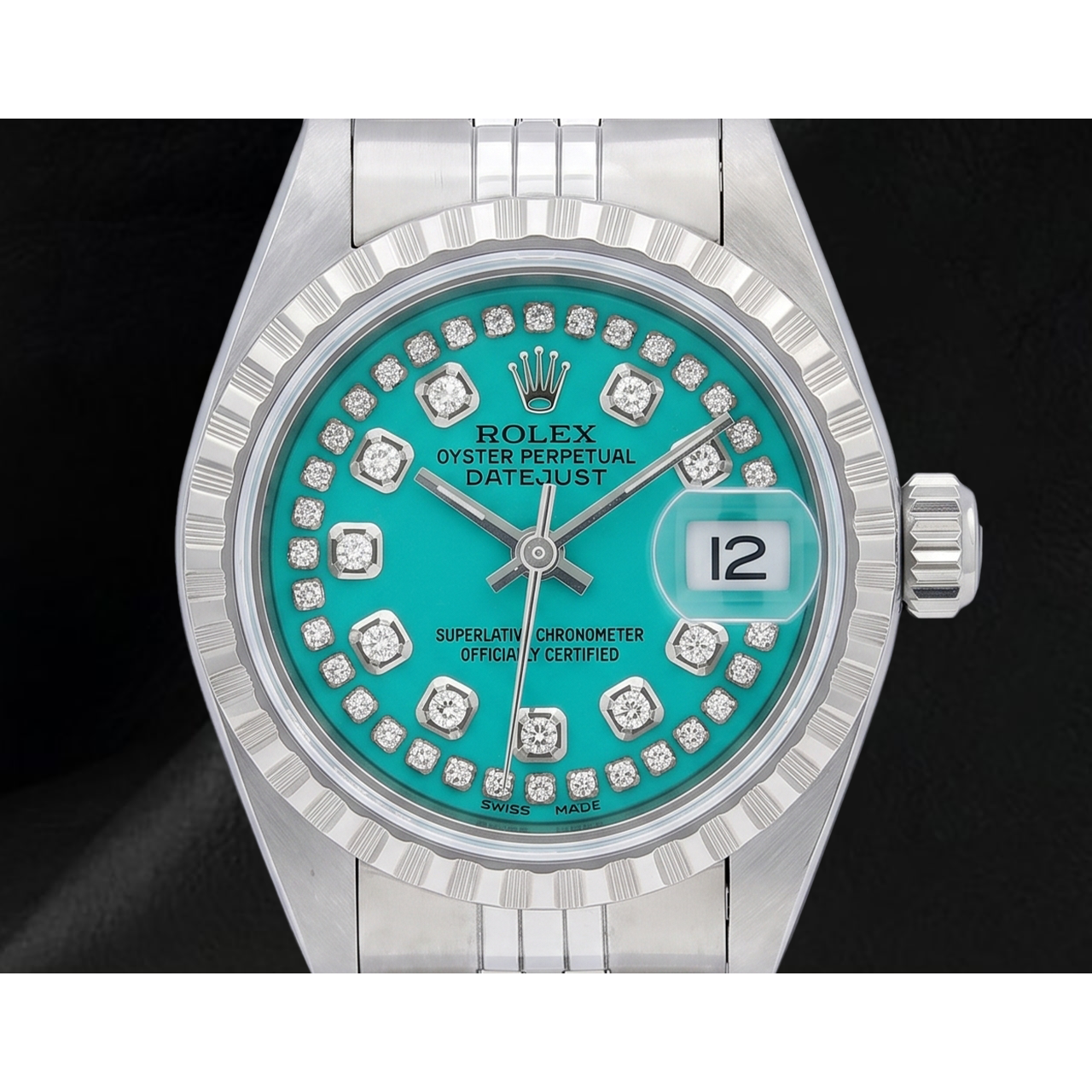Rolex Datejust 6916 String Diamond Dial 26mm Stainless Steel Watch