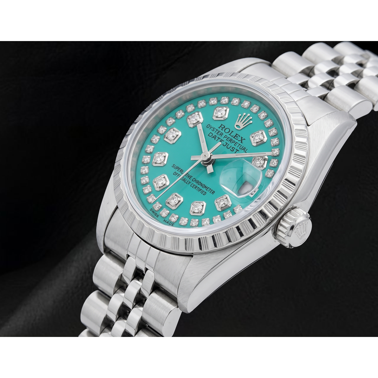 Rolex Datejust 6916 String Diamond Dial 26mm Stainless Steel Watch