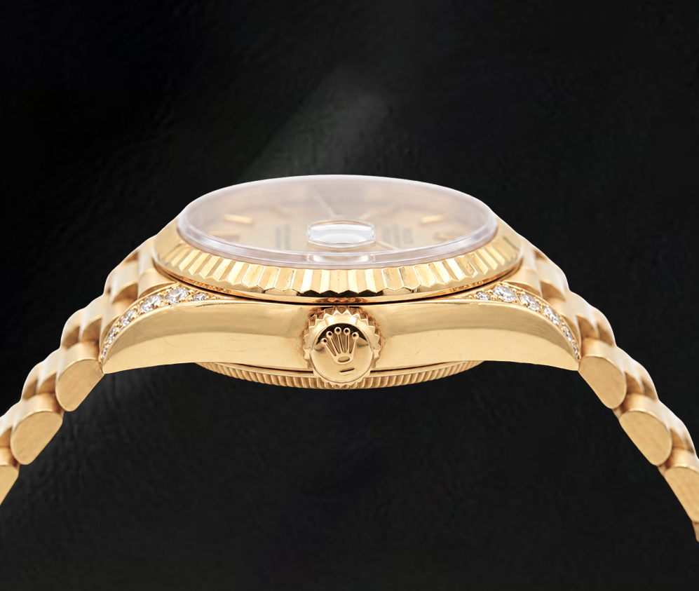 Rolex Datejust 69178 Champagne Dial 26mm President Bracelet Yellow Gold Watch 18K