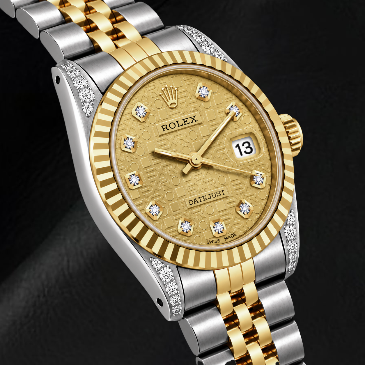 Rolex Datejust 6917 26mm Champagne Jubilee Diamond Dial Two Tone Watch