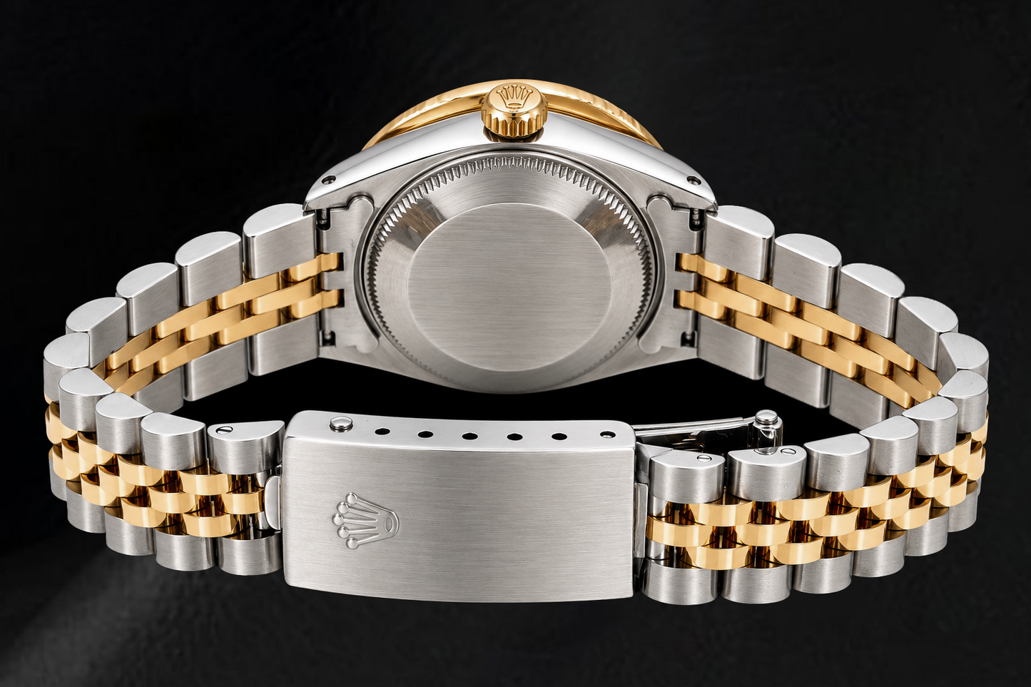 Rolex Datejust 6917 26mm Roman Paved Diamond Dial Two Tone Watch