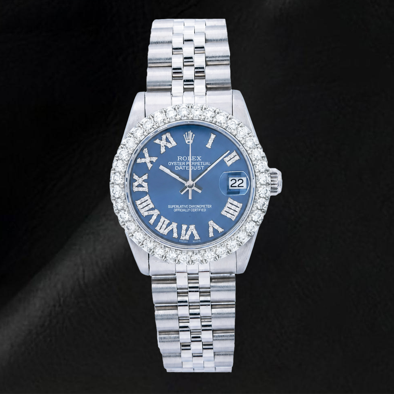 Rolex Datejust 78274 31mm Blue Roman Diamond Dial Stainless Steel Jubilee Bracelet