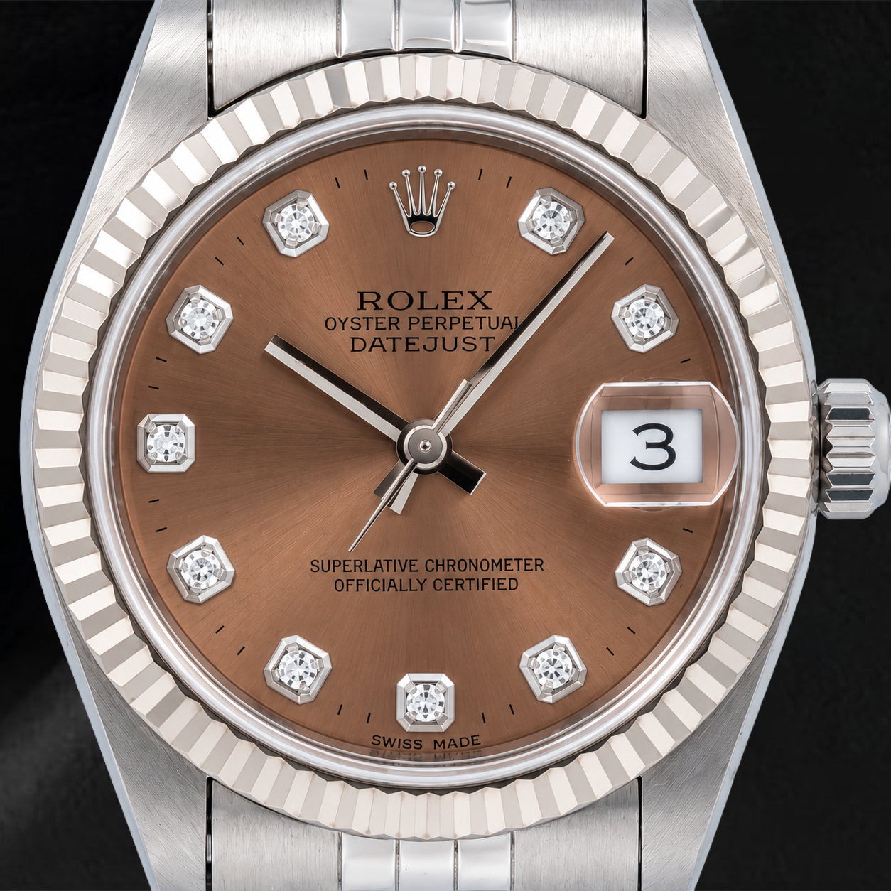 Rolex Datejust 78274 31mm Brown Diamond Dial Stainless Steel Jubilee Bracelet Watch