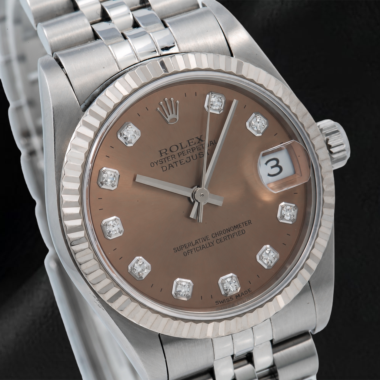 Rolex Datejust 78274 31mm Brown Diamond Dial Stainless Steel Jubilee Bracelet Watch