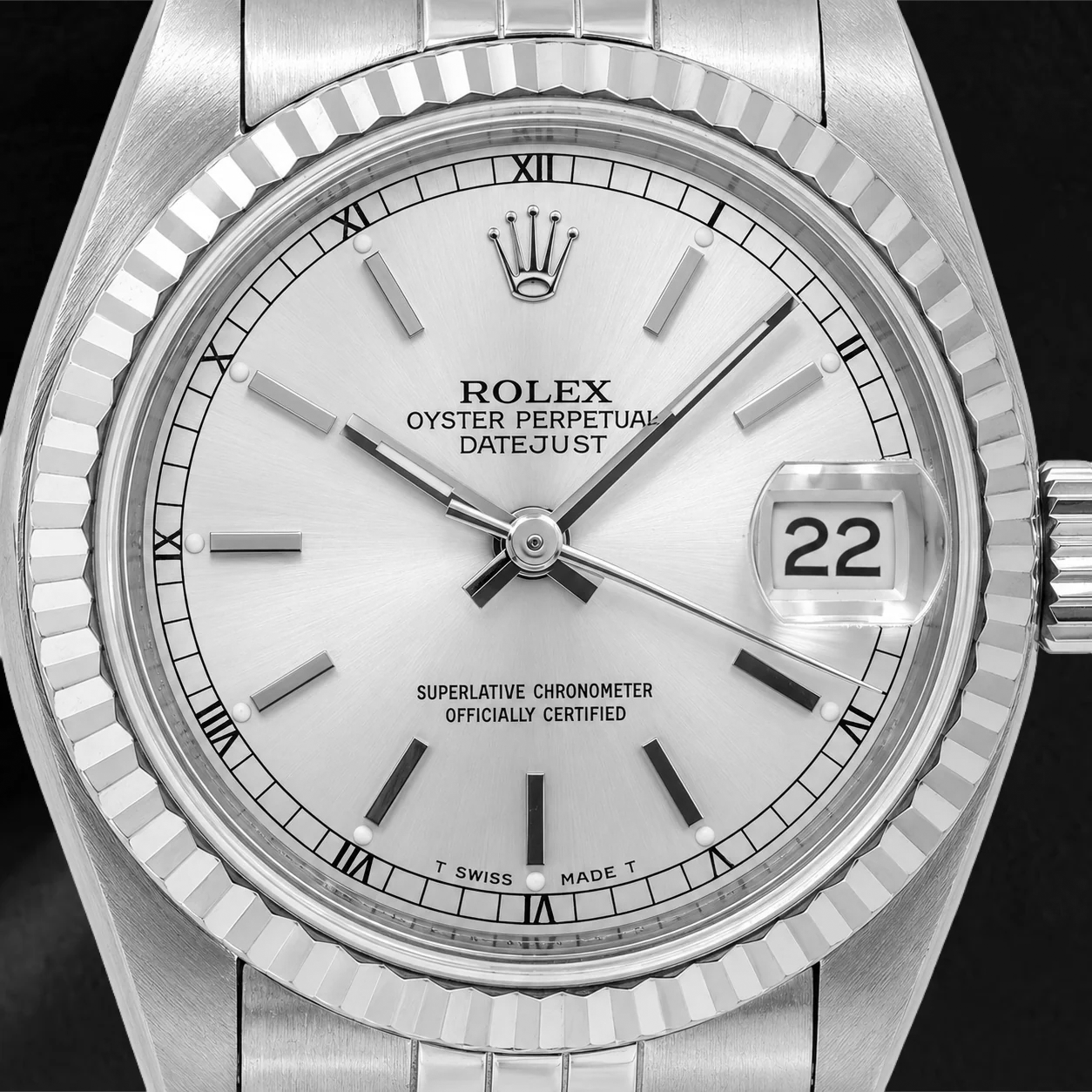 Rolex Datejust 78274 31mm Silver Stick Dial Stainless Steel Jubilee Bracelet Watch