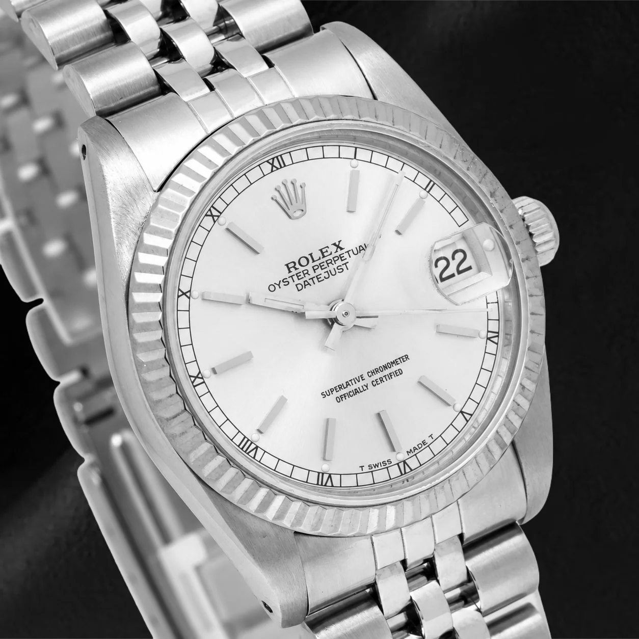 Rolex Datejust 78274 31mm Silver Stick Dial Stainless Steel Jubilee Bracelet Watch