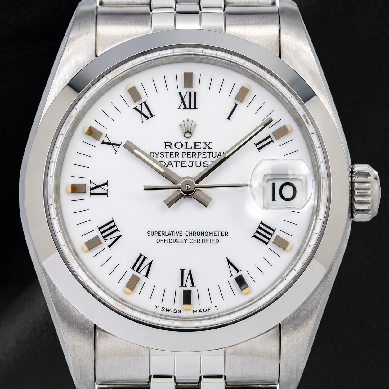 Rolex Datejust 78274 31mm White Roman Dial Stainless Steel Jubilee Bracelet Watch