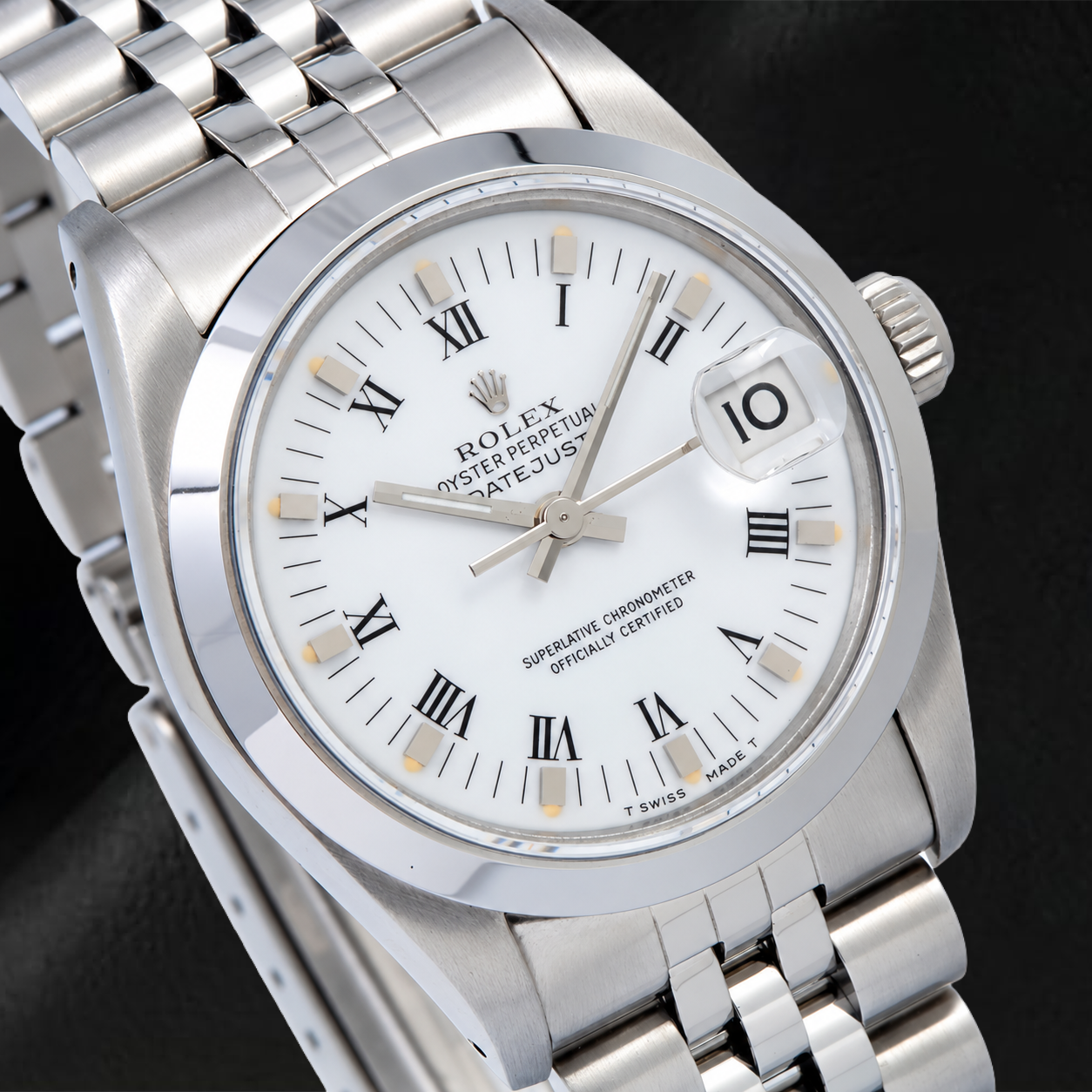 Rolex Datejust 78274 31mm White Roman Dial Stainless Steel Jubilee Bracelet Watch
