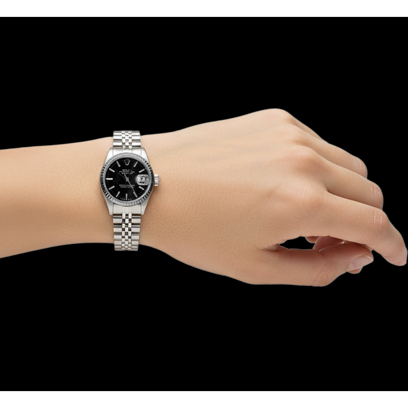 Real Gemstone Rolex ct Stainless Steel – top view