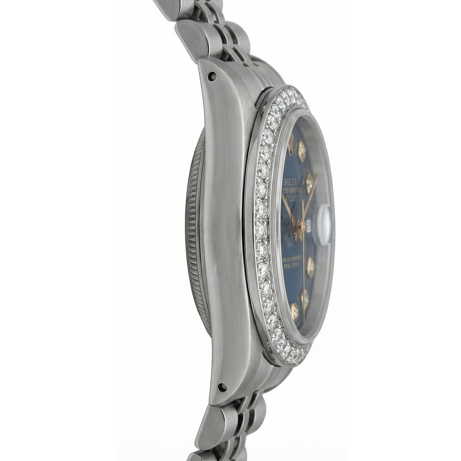 
Rolex Datejust Ladies Watch Black Dial Bezel Ss Jubilee Bracelet
