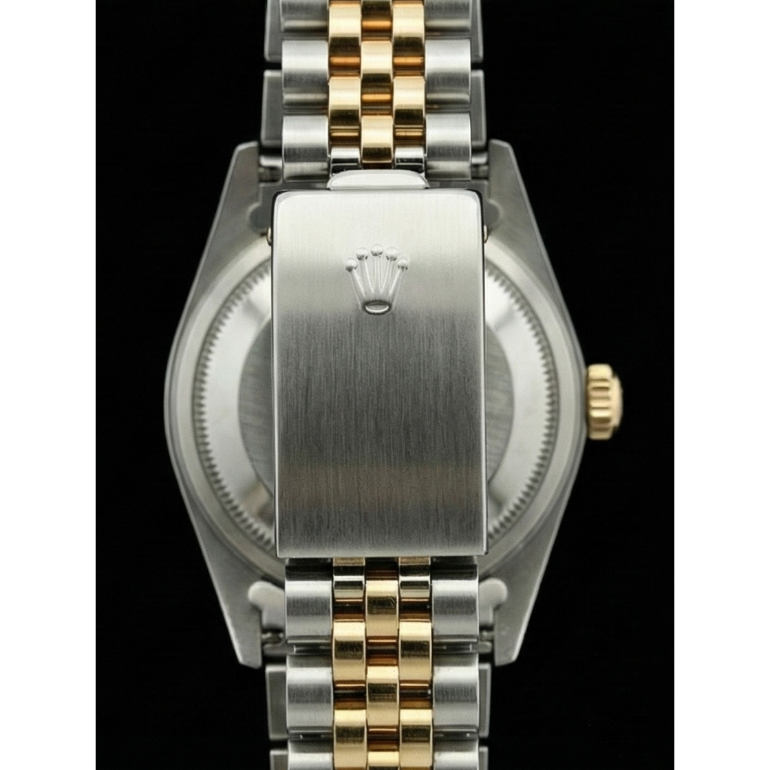 Rolex Datejust Ladies Watch Ss & Yellow Bracelet Brown Stick