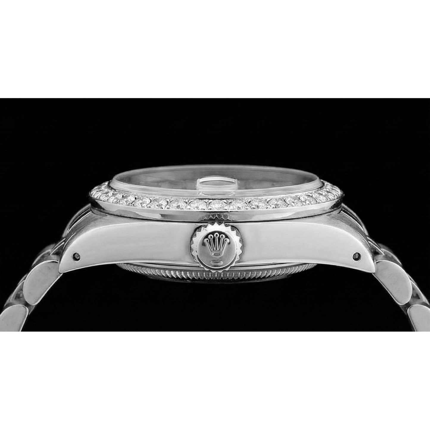 Rolex Datejust Lady Watch Stainless Steel Diamond Bezel White