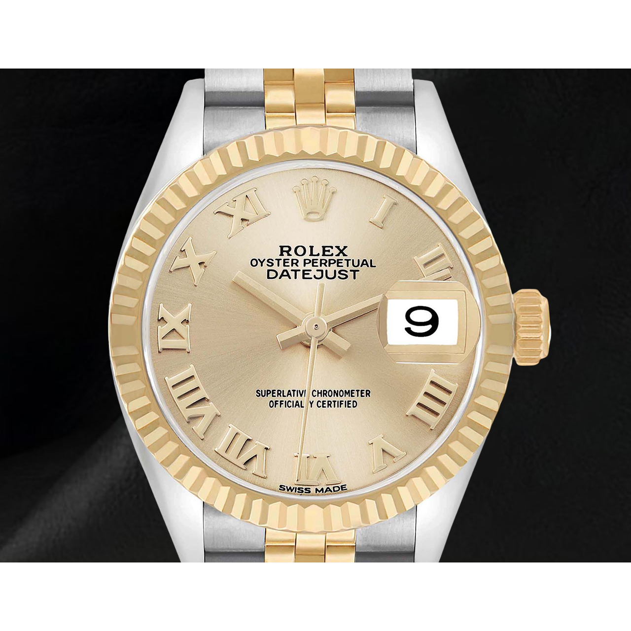Rolex Datejust Roman Dial 28 mm Ladies Two Tone 279173 Watch