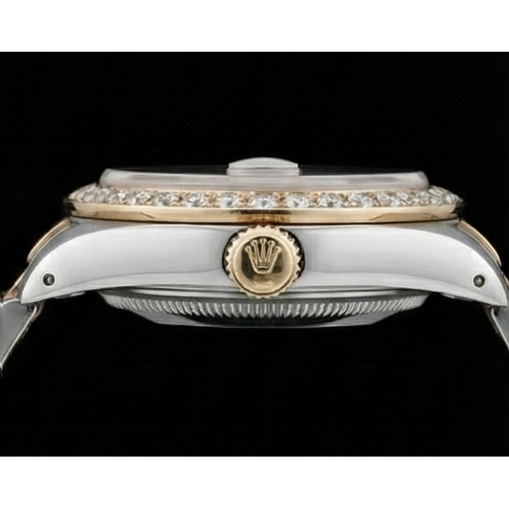 Rolex Datejust Tapestry Diamond Dial Bezel Ladies Watch Ss & Gold