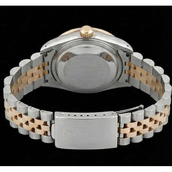 Rolex Datejust Tapestry Diamond Dial Bezel Ladies Watch Ss & Gold