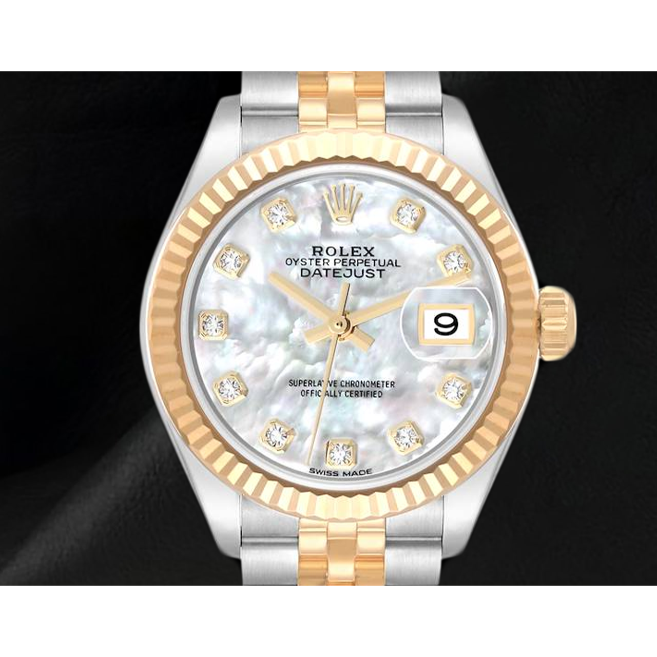 Rolex Datejust Two Tone 28 mm Mother of Pearl Diamond 279173 Ladies Watch