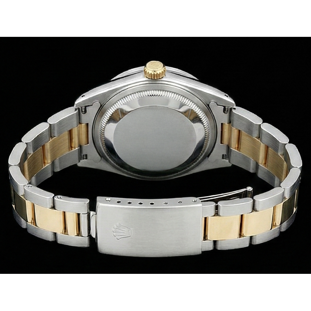 Rolex Datejust Two Tone Ladies Watch Diamond Bezel