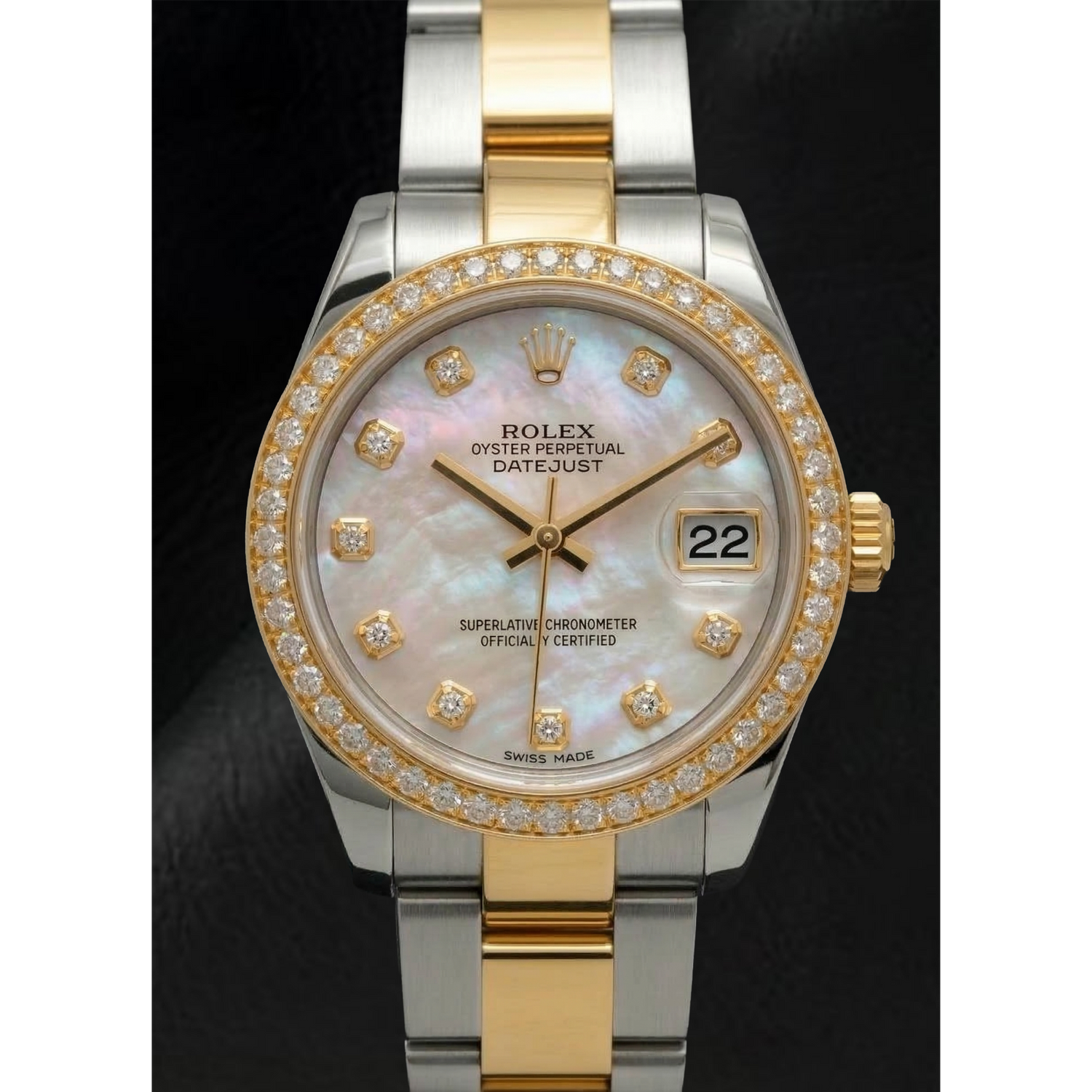 natural pearl 0.20ct watch front view