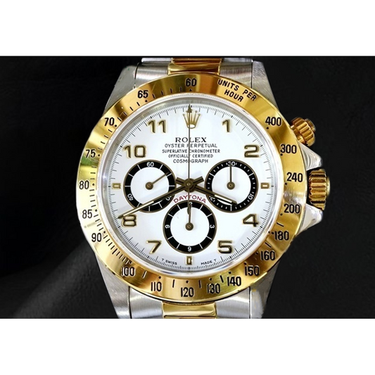 Rolex Daytona Arabic Numeral Cosmograph Dial Stainless Steel and Yellow Gold  Watch